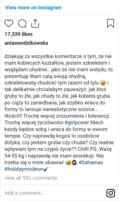 F.....e - A teraz hit xD Pani Wendzikowska sama wstawiała w przeszłości posty (nie je...