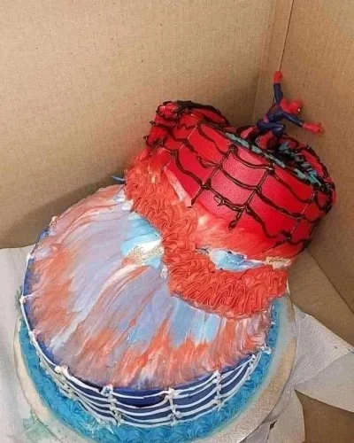 angela09 - Dziękuję pan spiderman, ze uratowałeś tort dla syna