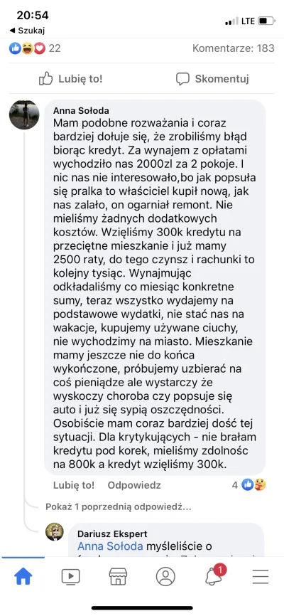 massh - Odpowiedz na post o tym ze wynajem soe bardziej opłaca i ktoś rozważa sprzeda...