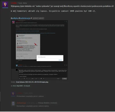 venividi - @rzep: 10. Pruj się do innych że usuwają wpisy i (co gorsza) komentarze.
...