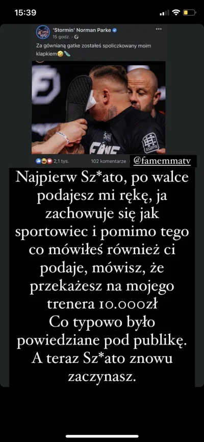 vapor78 - Szeli zachowuje się jak sportowiec 
#famemma