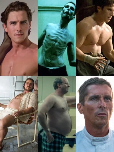 t.....z - Christian Bale w 2000 roku podczas kręcenia "American Psycho" miał 25 lat, ...