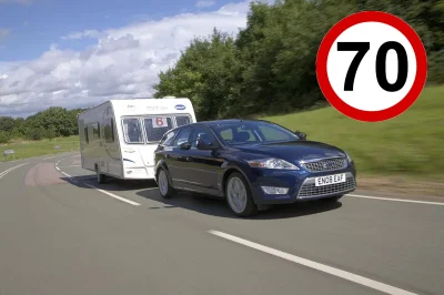 pogop - Ograniczenie prędkości dla osobówek z przyczepami to w Polsce 70 km/h, a na d...