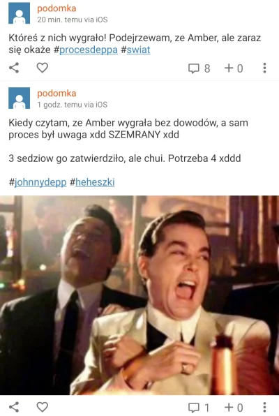 Kismeth - Hej, @podomka czemu kasujesz swoje wpisy sprzed ogłoszenia wyroku? ( ͡° ͜ʖ ...