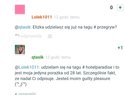 qtasik - @MalaLu: wklejam mój komentarz. Może tym razem przeczytasz ze zrozumieniem i...