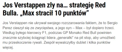 R.....8 - XDDD

Checo przez cały weekend był szybszy od Maxa a tego boli że Red Bul...