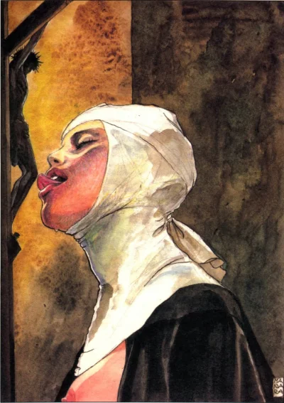 z.....z - #malarstwo #okultyzm #cycki obraz Milo Manara (1945) przedstawiający Agnes ...