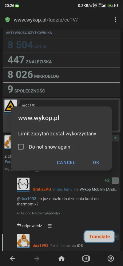 ccTV - @GratisLPG: #!$%@? białek nie pozwala plusowac :(