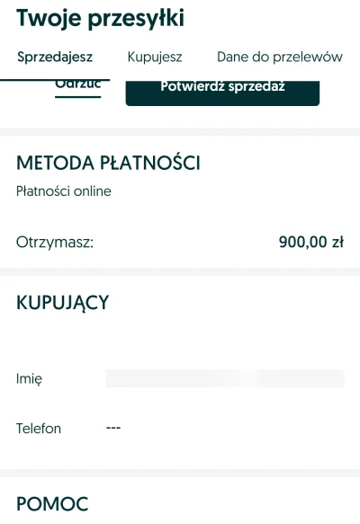 Alf131 - Czy to normalne że nie widać danych kupującego na #olx?