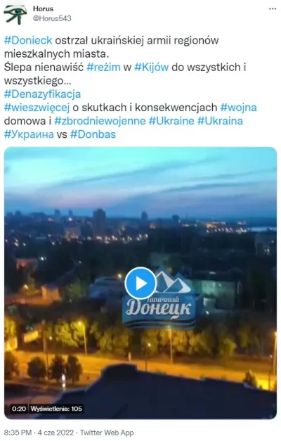 p.....m - Ostrzał przez ukraińską armię mieszkalnego rejonu Doniecka. Tam nic nie ma ...