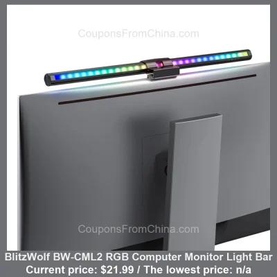 n____S - BlitzWolf BW-CML2 RGB Computer Monitor Light Bar
Cena: $21.99
Koszt wysyłk...