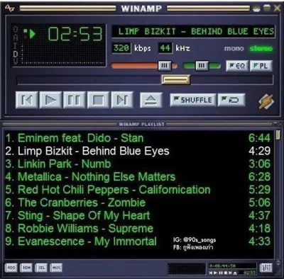 yupitr - 15 lat temu tak wyglądały playlisty większości z nas ( ͡° ͜ʖ ͡°) #winamp #fe...