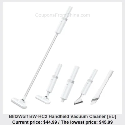 n____S - BlitzWolf BW-HC2 Handheld Vacuum Cleaner [EU]
Cena: $44.99 (najniższa w his...