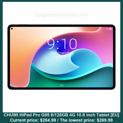 n____S - CHUWI HiPad Pro G95 8/128GB 4G 10.8 Inch Tablet [EU]
Cena: $264.99 (najniżs...