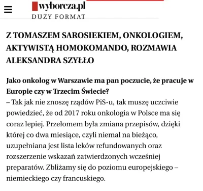 N.....e - gej z homokomando, szczerze o kondycji polskiej onkologii, za rządów pisows...