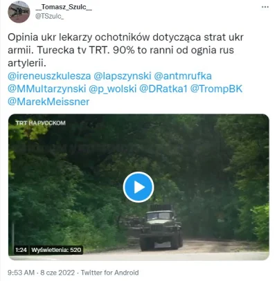 p.....m - > Opinia ukr lekarzy ochotników dotycząca strat ukr armii. Turecka tv TRT. ...