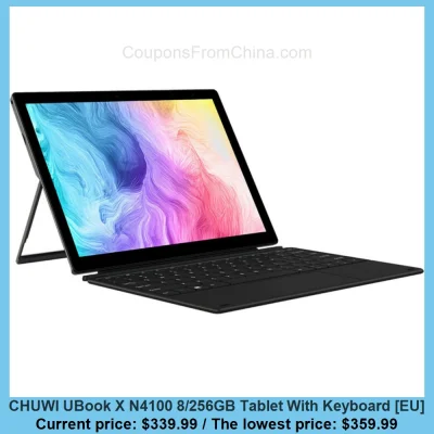 n____S - CHUWI UBook X N4100 8/256GB Tablet With Keyboard [EU]
Cena: $339.99 (najniż...