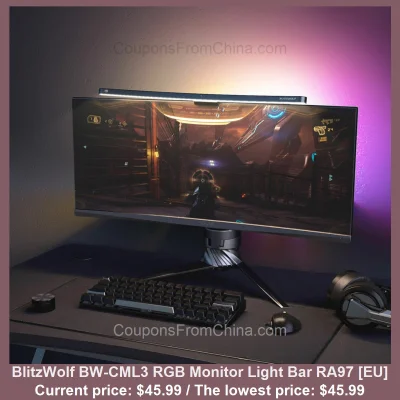 n____S - BlitzWolf BW-CML3 RGB Monitor Light Bar RA97 [EU]
Cena: $45.99 (najniższa w...
