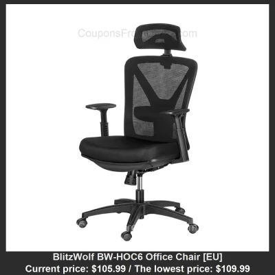 n____S - BlitzWolf BW-HOC6 Office Chair [EU]
Cena: $105.99 (najniższa w historii: $1...