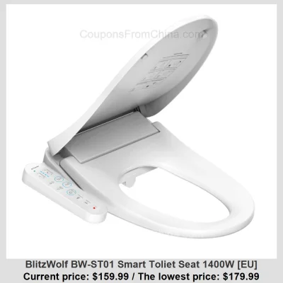 n____S - BlitzWolf BW-ST01 Smart Toliet Seat 1400W [EU]
Cena: $159.99 (najniższa w h...