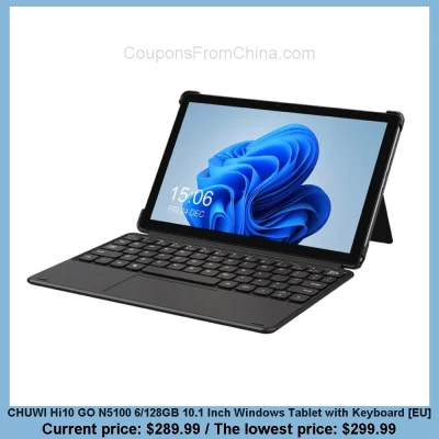 n____S - CHUWI Hi10 GO N5100 6/128GB 10.1 Inch Windows Tablet with Keyboard [EU]
Cen...