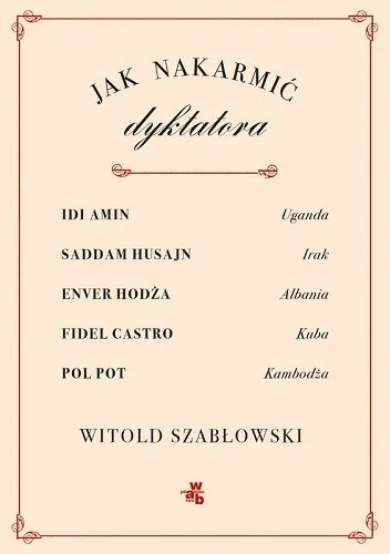 nastycanasta - 1713 + 1 = 1714

Tytuł: Jak nakarmić dyktatora
Autor: Witold Szabłowsk...