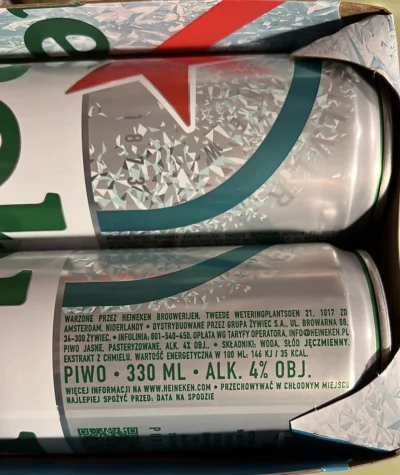 Macieeeg - Z ciekawostek, Heineken Silver w puszce 0.5L jest produkowany w Polsce prz...