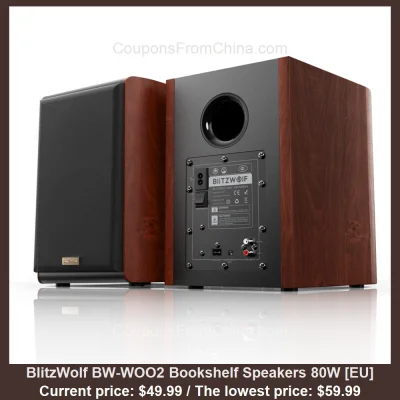 n____S - BlitzWolf BW-WOO2 Bookshelf Speakers 80W [EU]
Cena: $49.99 (najniższa w his...