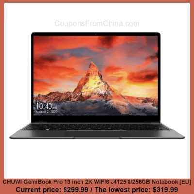 n____S - CHUWI GemiBook Pro 13 inch 2K WIFI6 J4125 8/256GB Notebook [EU]
Cena: $299....