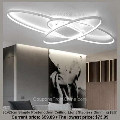 n____S - 85x62cm Simple Post-modern Ceiling Light Stepless Dimming [EU]
Cena: $59.89...