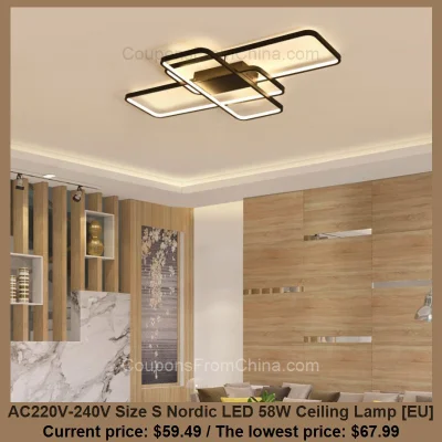 n____S - AC220V-240V Size S Nordic LED 58W Ceiling Lamp [EU]
Cena: $59.49 (najniższa...