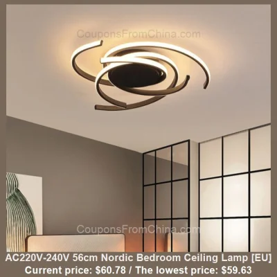 n____S - AC220V-240V 56cm Nordic Bedroom Ceiling Lamp [EU]
Cena: $60.78 (najniższa w...