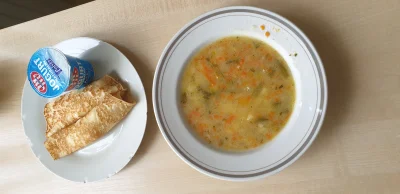 elena-mary - @elena-mary: wczoraj zupa i naleśniki z twarogiem + jogurt