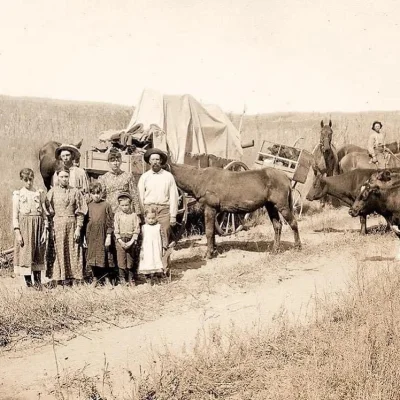 wfyokyga - Rodzina Pionierów Nebraska, USA, 1886.