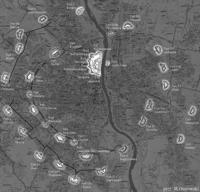 neufrin - Oprócz murów wokół starego warszawa miała 2 pierścienie fortów obronnych z ...