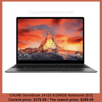 n____S - CHUWI GemiBook J4125 8/256GB Notebook [EU]
Cena: $279.99 (najniższa w histo...