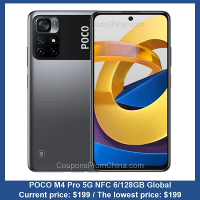 n____S - POCO M4 Pro 5G NFC 6/128GB Global
Cena: $199.00 (najniższa w historii: $199...