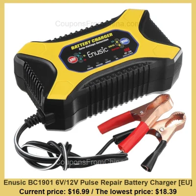 n____S - Enusic BC1901 6V/12V Pulse Repair Battery Charger [EU]
Cena: $16.99 (najniż...