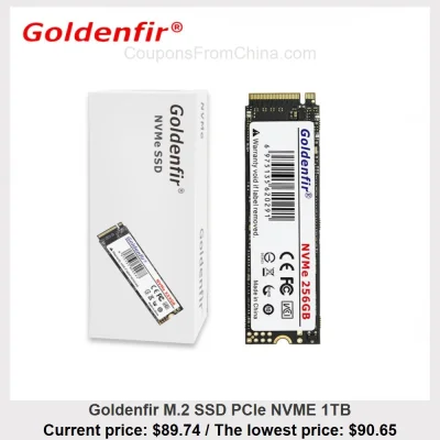 n____S - Goldenfir M.2 SSD PCIe NVME 1TB
Cena: $89.74 (najniższa w historii: $90.65)...