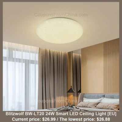 n____S - Blitzwolf BW-LT20 24W Smart LED Ceiling Light [EU]
Cena: $26.99 (najniższa ...