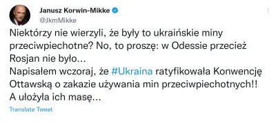 M.....a - #korwin tym razem atakuje #ukraina za możliwość użycia min przeciwpiechotny...