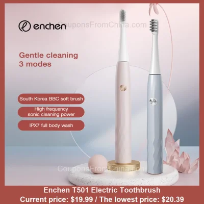 n____S - Enchen T501 Electric Toothbrush
Cena: $19.99 (najniższa w historii: $20.39)...