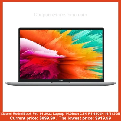 n____S - Xiaomi RedmiBook Pro 14 2022 Laptop 14.0inch 2.5K R5-6600H 16/512GB
Cena: $...
