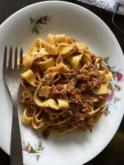 Megawonsz_dziewienc - Zrobiłem sb Tagliatelle al Ragù. Trwało to łącznie jakieś 5 god...