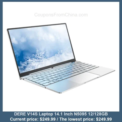 n____S - DERE V14S Laptop 14.1 Inch N5095 12/128GB
Cena: $249.99 (najniższa w histor...