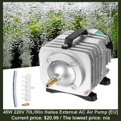 n____S - 45W 220V 70L/Min Hailea External AC Air Pump [EU]
Cena: $20.99
Koszt wysył...
