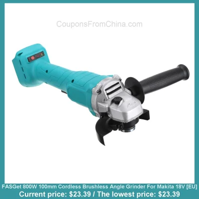 n____S - FASGet 800W 100mm Cordless Brushless Angle Grinder For Makita 18V [EU]
Cena...