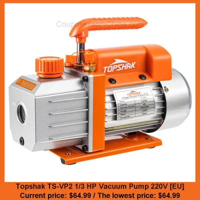 n____S - Topshak TS-VP2 1/3 HP Vacuum Pump 220V [EU]
Cena: $64.99 (najniższa w histo...