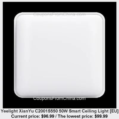 n____S - Yeelight XianYu C2001S550 50W Smart Ceiling Light [EU]
Cena: $96.99 (najniż...