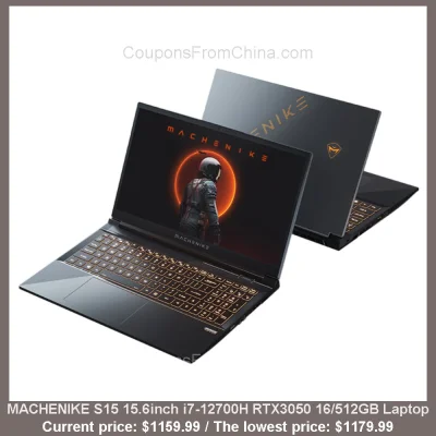 n____S - MACHENIKE S15 15.6inch i7-12700H RTX3050 16/512GB Laptop
Cena: $1159.99 (na...
